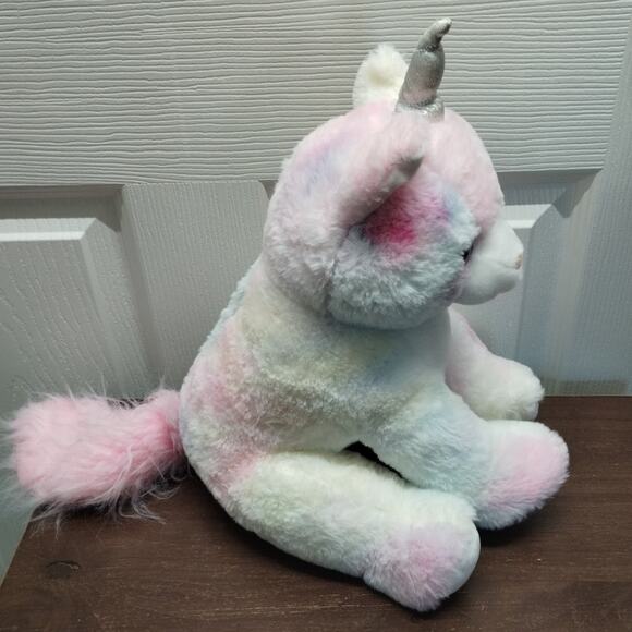 Bear Factory Mystic Cat Pastel Tie Dye Stuffed Animal Plush 15 Inch Caticorn - Picture 4 of 9